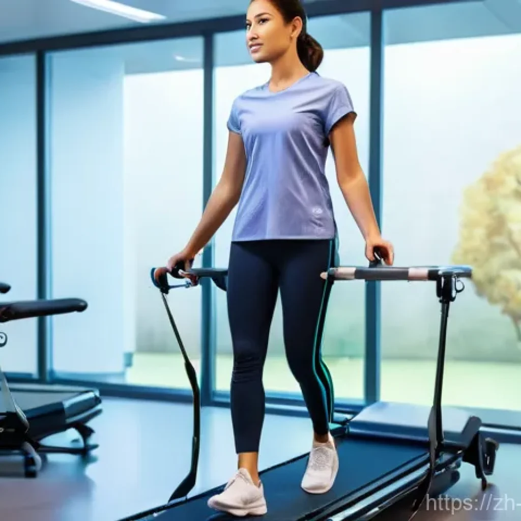 스포츠재활사의 자기계발 방법 - **Prompt:** A young adult patient, male or female, wearing comfortable but modest sportswear (e.g., ...