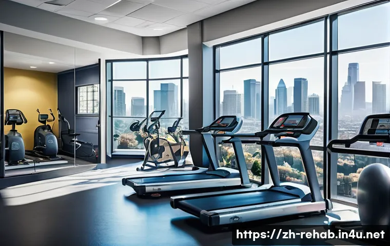 스포츠재활사의 해외 취업 가이드 - A professional athletic trainer in a modern sports rehabilitation center located in a large American...