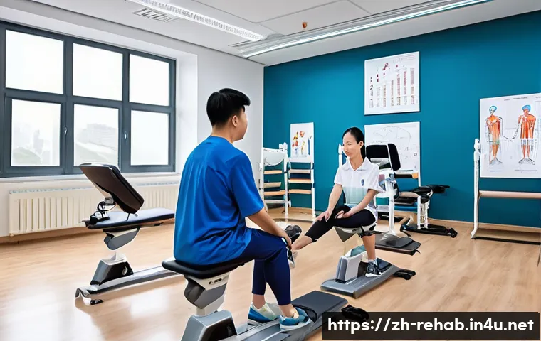 스포츠재활사 자격증 관련 학원 추천 - A modern sports rehabilitation training classroom scene in China, featuring a diverse group of atten...